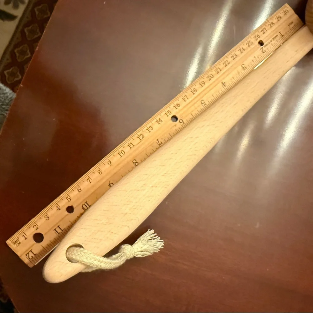 Wooden Bath Brush with Natural Bristles